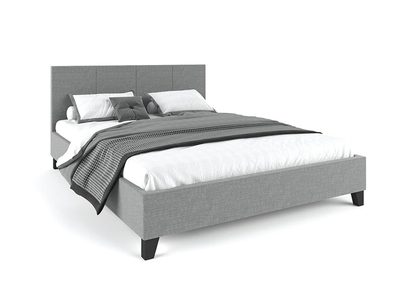 Palermo Fabric Bed Frame Grey Queen