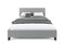 Palermo Fabric Bed Frame Grey Queen