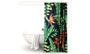 180x180cm Palm Tree Print Waterproof Bathroom Shower Crutain with 12 Hooks