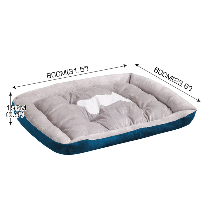 PaWz Heavy Duty Pet Bed Mattress in Size Large in Navy Blue Colour