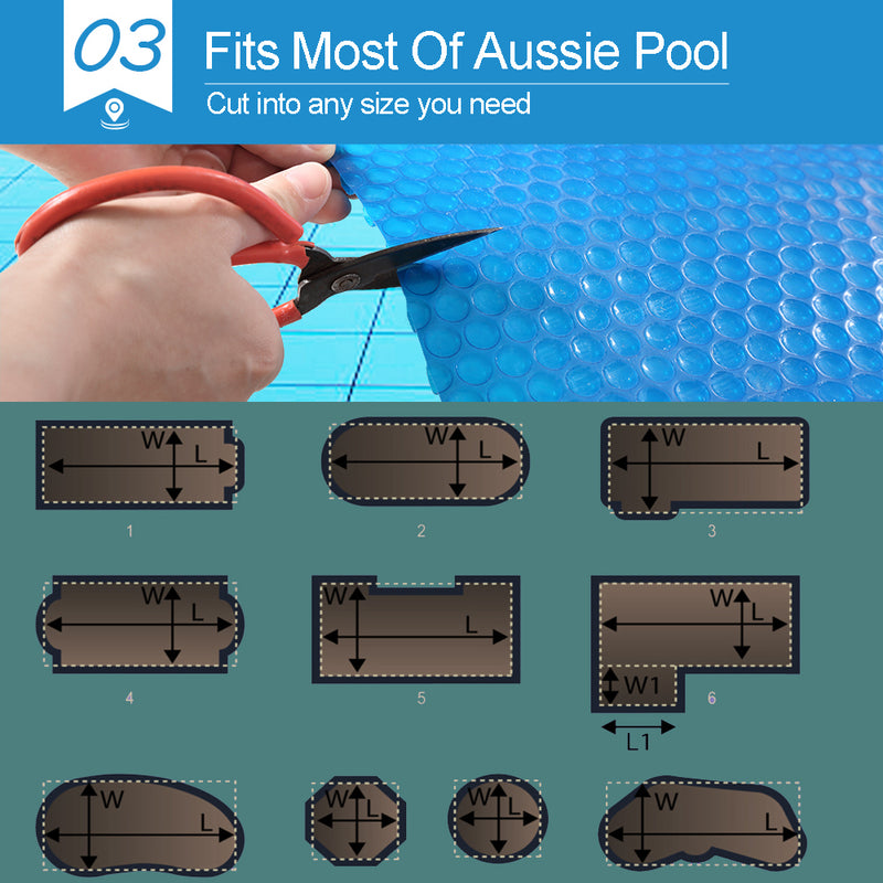 8x4.2M Real 500 Micron Solar Swimming Pool Cover Outdoor Blanket Isothermal
