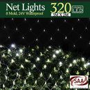 320LED Fairy Lights Net Mesh Curtain Wedding Party XMAS Tree Decor Cool White