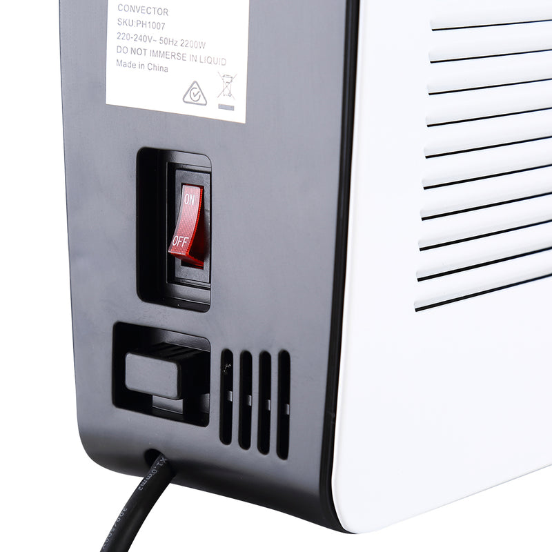 Spector 2200W Metal Portable Electric Panel Heater Convection Panel Timer White