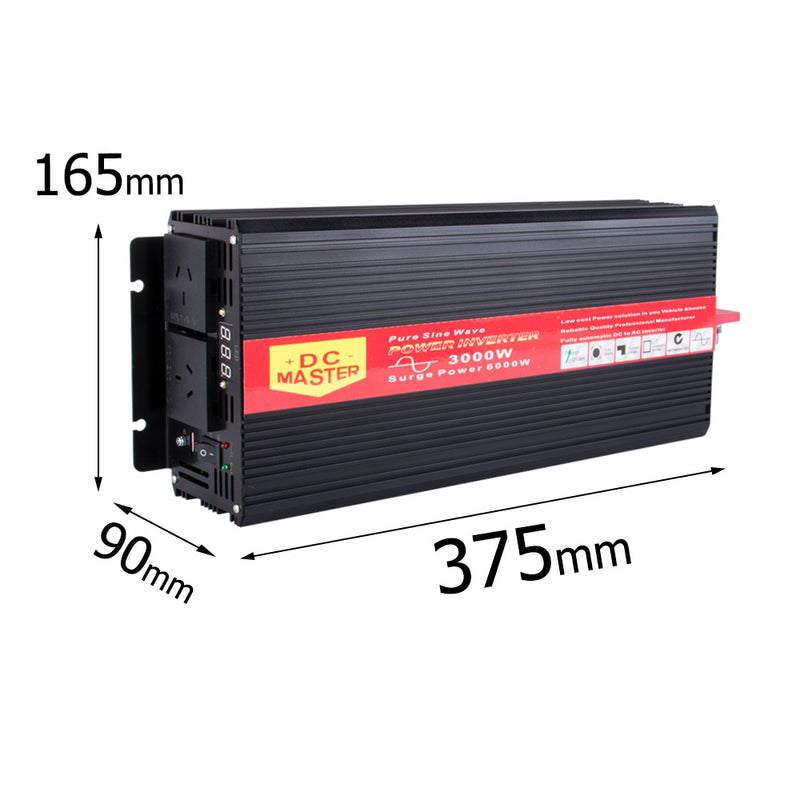 Pure Sine Wave 3000w Max 6000w 12v-240v Power Inverter Car Caravan Camping Boat