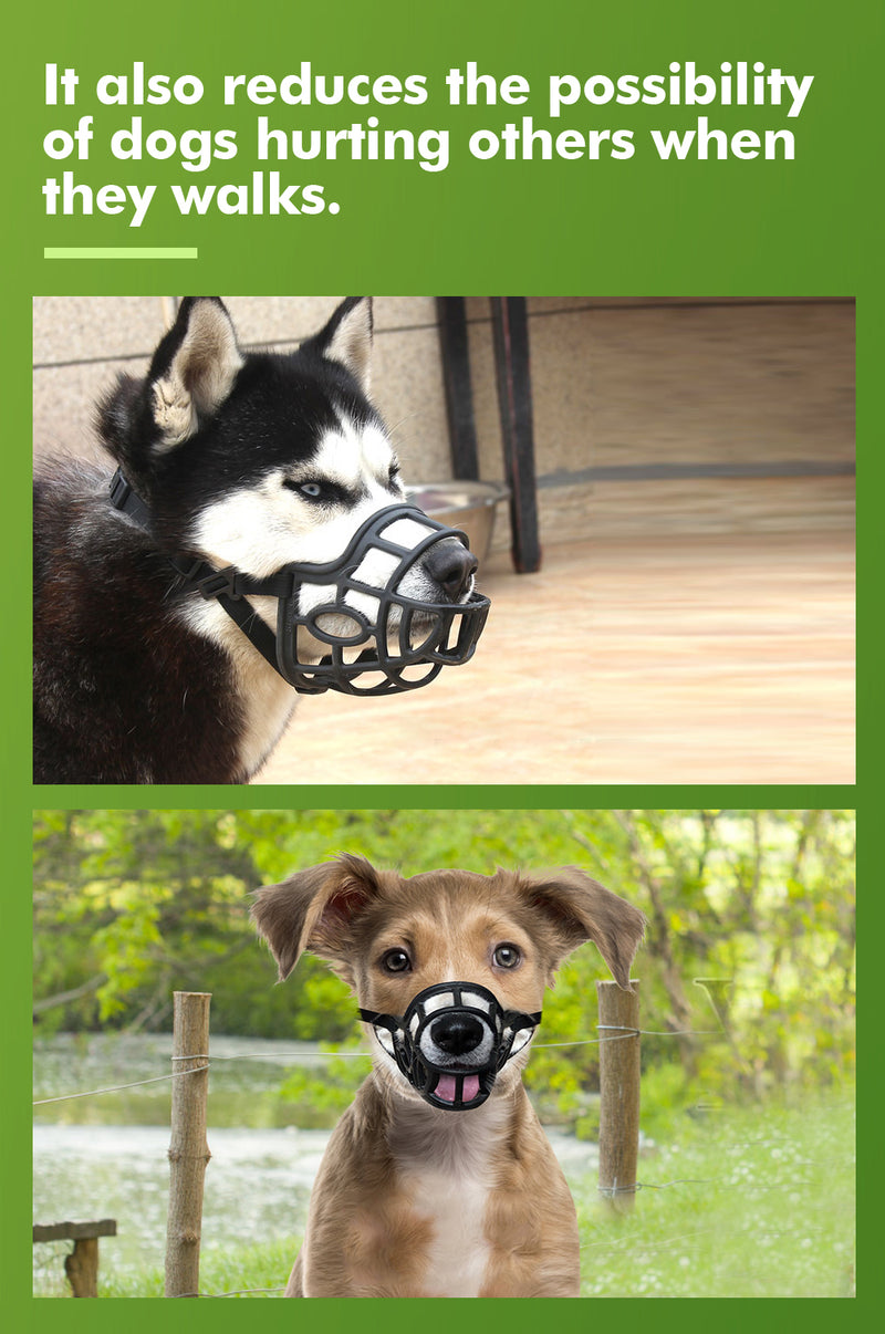 Soft Baskerville Dog Muzzle Pet Mask Bark Bite Training Treat Friendly Size S