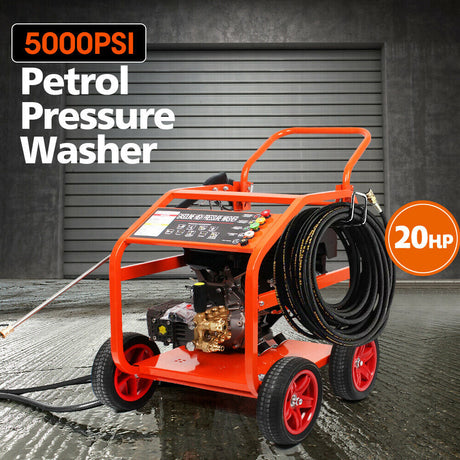 NEW 5000 PSI Petrol High Pressure Washer 20HP Water Blaster Gurney Pump Cleaner