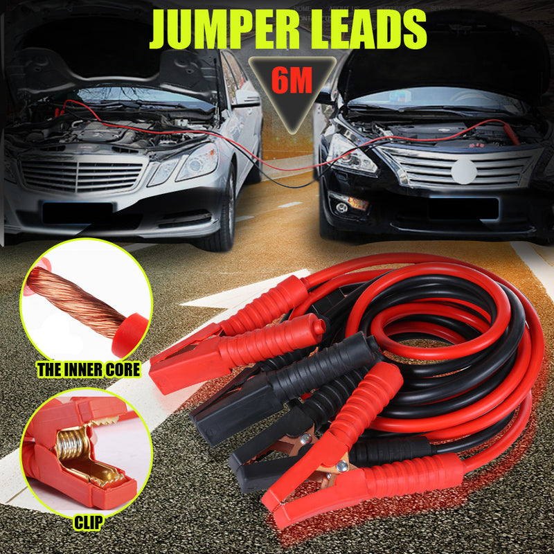 1200AMP Heavy Duty Jumper Cables 6M Cars Jeep Booster Jump Leads Surge Protected