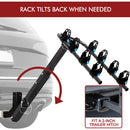 Monvelo 2 and 4 Rear Car Bike Rack Carrier Mount Bicycle Steel Foldable Hitch