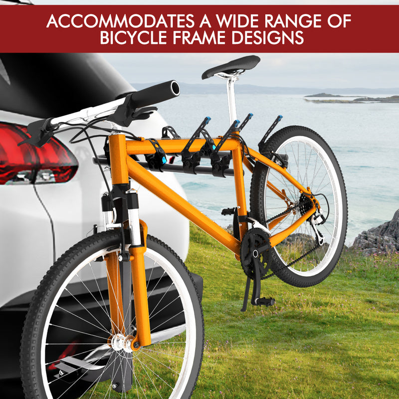 Monvelo 2 and 4 Rear Car Bike Rack Carrier Mount Bicycle Steel Foldable Hitch