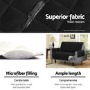Artiss Sofa Cover Quilted Couch Covers Protector Slipcovers 1 Seater Black