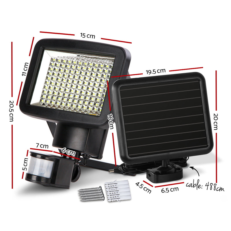 Set of 2 120 LED Solar Powered Sensor Light