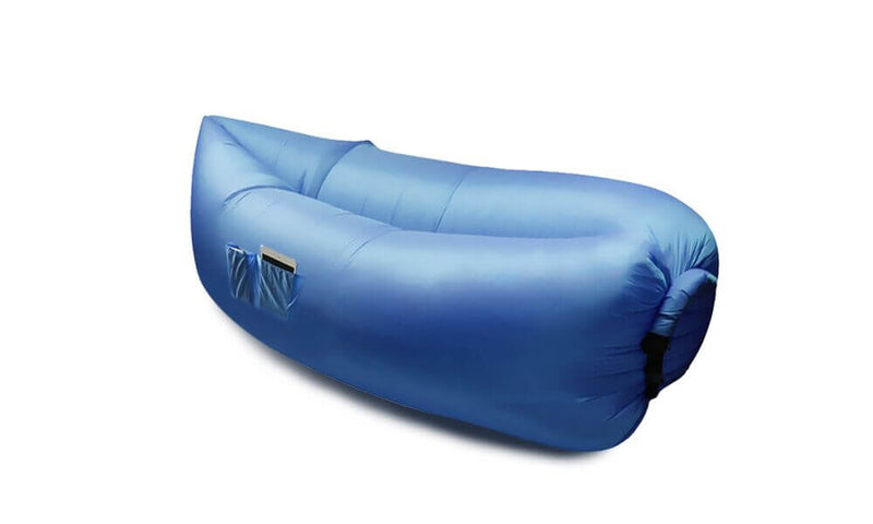 2x Inflatable Swimming Pool Air Sofa Lounge Sleeping Bags Bed Beach Couch Blue