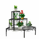 Levede Outdoor Indoor Pot Plant Stand Garden Metal 3 Tier Planter Corner Shelf