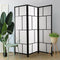 Levede 3 Panel Room Divider Screen Door Stand Privacy Fringe Wood Timber Fold