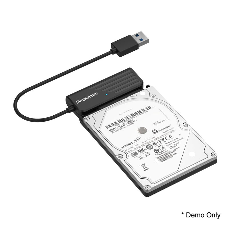 Simplecom SA205 Compact USB 3.0 to SATA Adapter Cable Converter for 2.5 SSD/HDD"