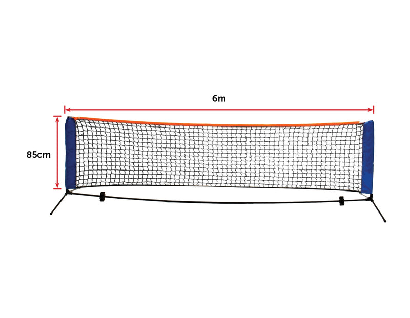 6 Meters Portable Foldable Mini Tennis Net & Post Set