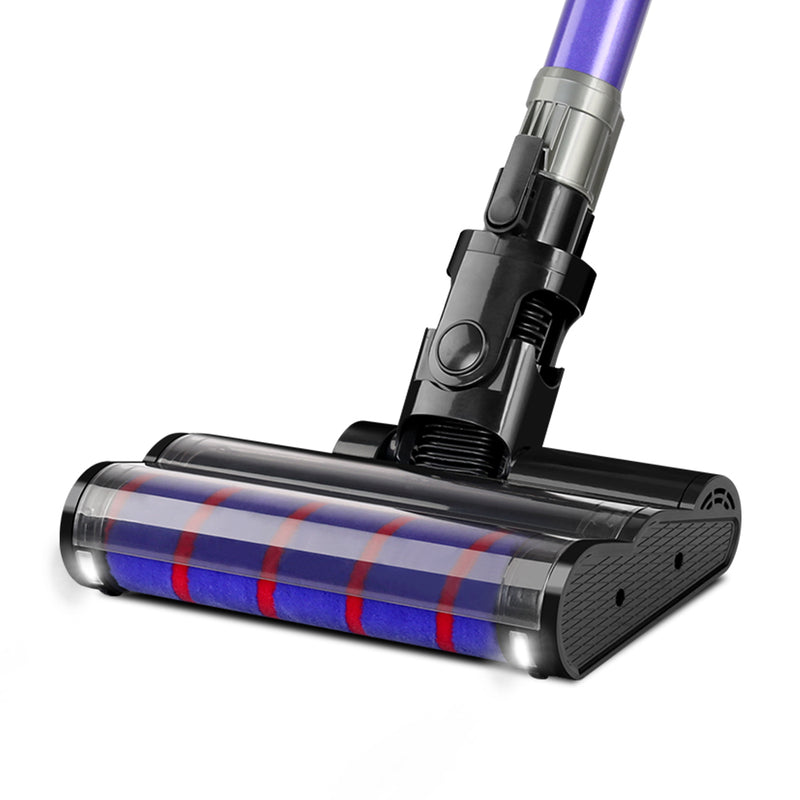 Devanti 150W Stick Handstick Handheld Cordless Vacuum Cleaner 2-Speed with Headlight Purple