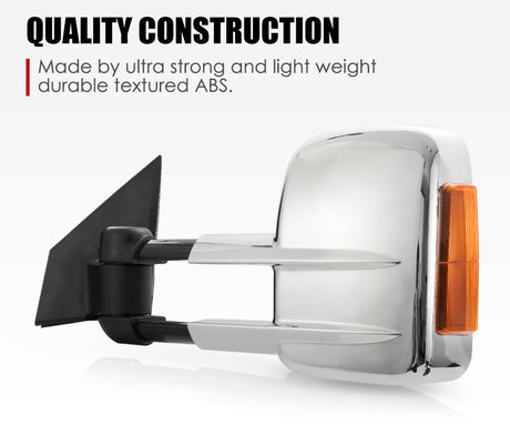 Pair Extendable Towing Mirror for Mazda BT50 MY 2012-2020 with Indicators