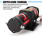 Fieryred 3000Lbs/1361Kg Wireless 12V Electric Winch Synthetic Rope Boat Atv 4WD