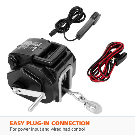 6500lbs 3000kg Electric Boat Winch Portable Detachable 12V ATV 4WD Wirless