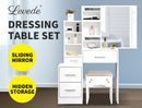 Levede Dressing Table Set Stool Mirrors Jewellery Cabinet Makeup Organizer