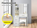 Levede Dressing Table Set Stool Mirrors Jewellery Cabinet Makeup Organizer